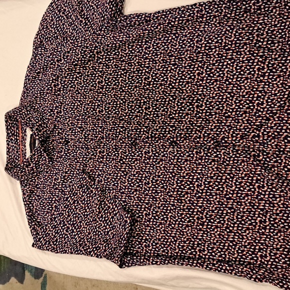 Gentlemens Outfitters, Size XL, Purple/Pink/Wht Print, Short Sleeve Casual Shirt - Picture 2 of 4